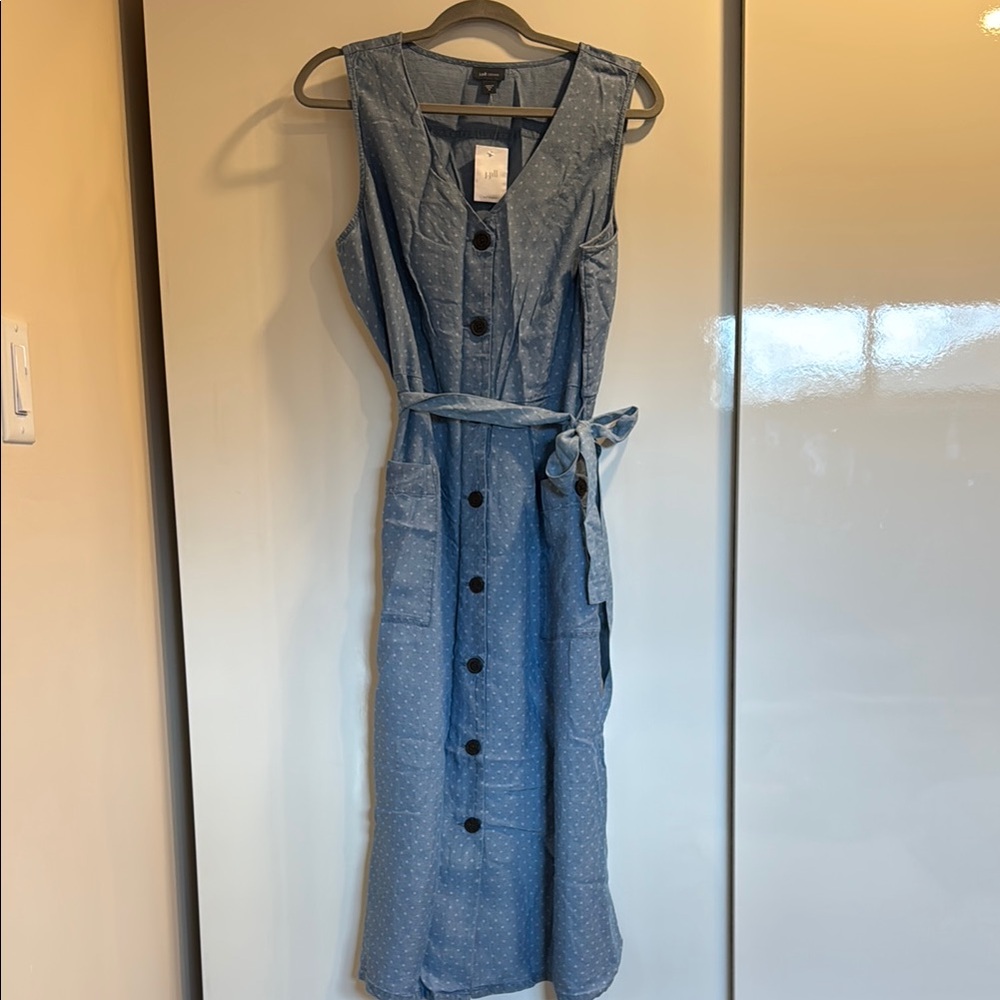 NWT J. Jill Sleeveless Button-Down Dress